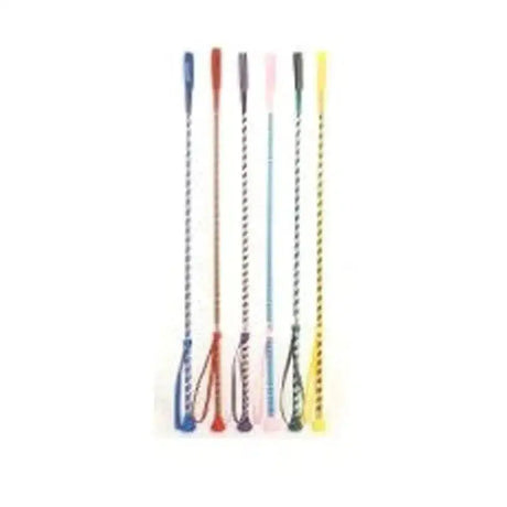 Hy Equestrian Rainbow Riding Whip Light Blue/Pale Pink Riding Crops & Whips Barnstaple Equestrian Supplies