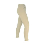 Beige equestrian raised polka dot ladies jodhpurs with sleek form fitting design and subtle stitching details