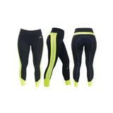 Black helly hansen reflector ladies breeches with neon yellow accents and reflective stripes for stylish pull-on hyviz use
