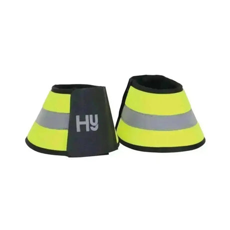 Hy Equestrian Reflector Over Reach Boots Yellow Cob Over Reach Boots Barnstaple Equestrian Supplies