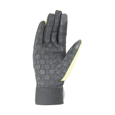 Hy Equestrian Reflector Riding Gloves Yellow X Small Riding Gloves Barnstaple Equestrian Supplies