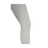 A sleek white compression sleeve for athletic support featured with exquisite embroidered detail on hy equestrian regatta ladies breeches