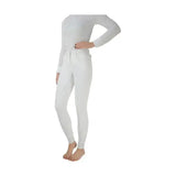 White fitted riding pants featuring exquisite embroidered detail in hy equestrian regatta ladies breeches style