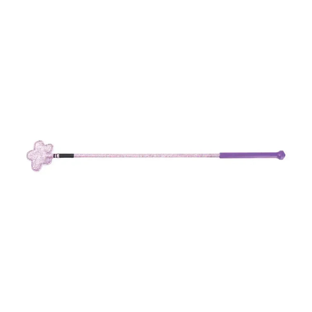 Hy Equestrian Riding Whip Glitter Flower Purple Riding Crops & Whips