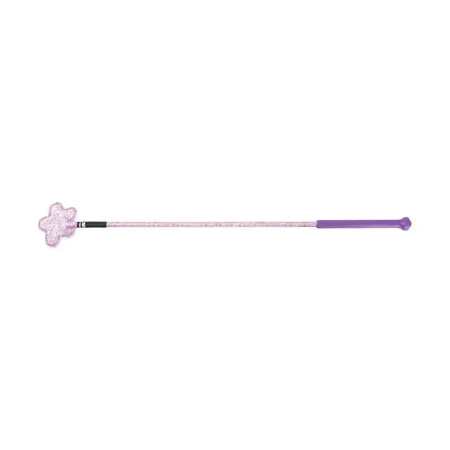 Hy Equestrian Riding Whip Glitter Flower Purple Riding Crops & Whips