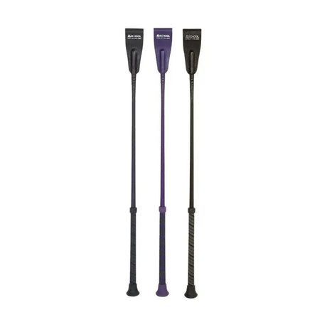 Hy Equestrian Riding Whip Spiral Sure Grip Handle Black 56Cm Riding Crops & Whips
