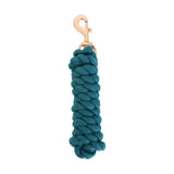 Hy equestrian rose gold lead rope with teal braided strap and rose gold tone metal clip classic lead rope style