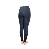 Black stretchy high waist hy equestrian selah competition riding tights with subtle side seam detailing