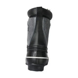 Black and gray short mont dolent winter boots with rubber sole faux fur lining and stitched detailing by hy equestrian