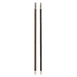 Hy equestrian show cane with brown and black leather cane bodies and silver caps for elegant showing canes