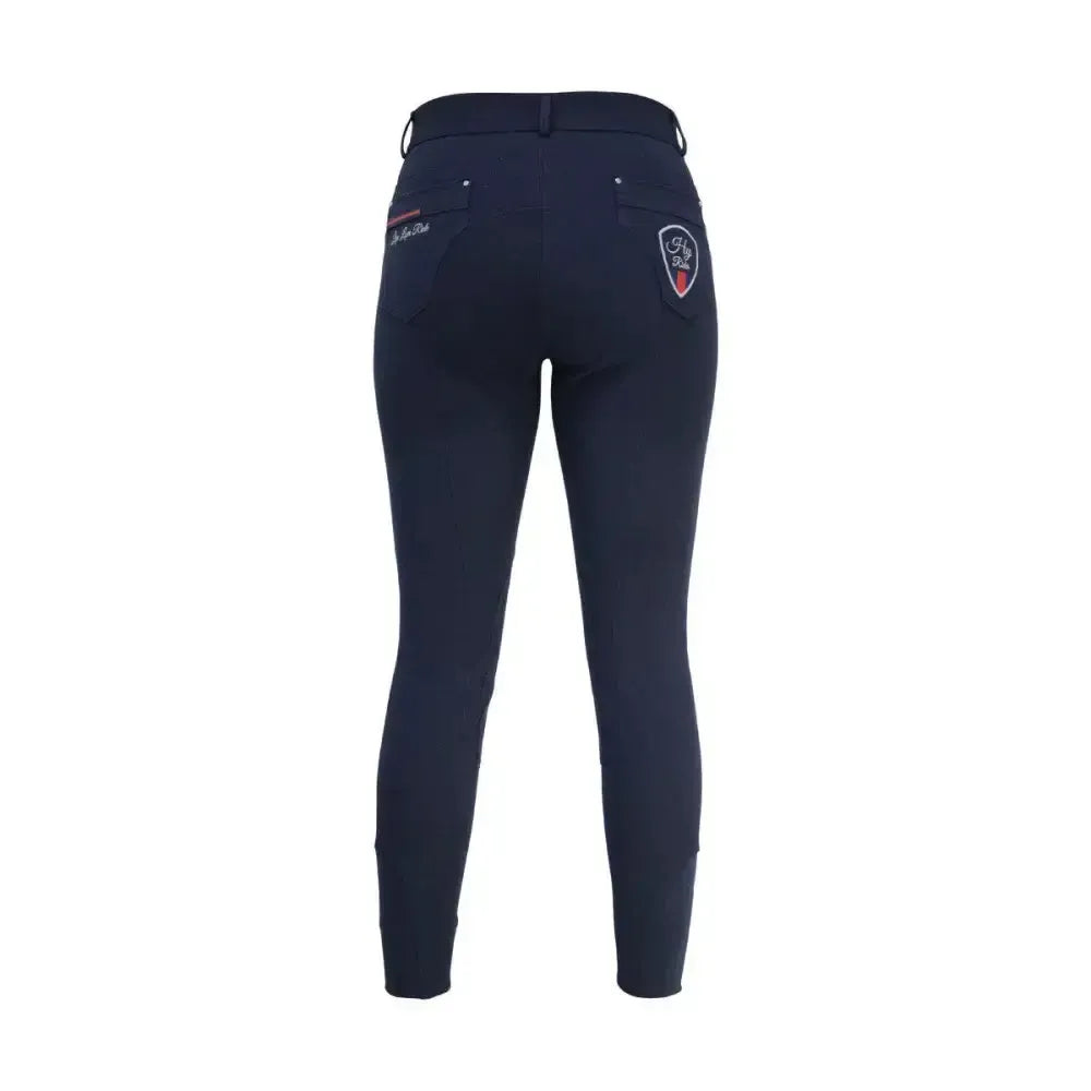 HY Equestrian Signature Breeches Marine Blue/Red 26" Breeches