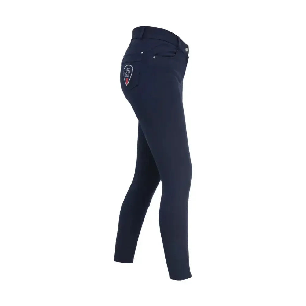 HY Equestrian Signature Breeches Marine Blue/Red 26" Breeches