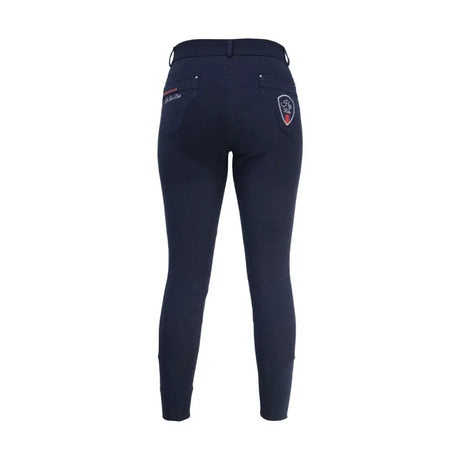 HY Equestrian Signature Breeches Marine Blue/Red 26" Riding Breeches Barnstaple Equestrian Supplies