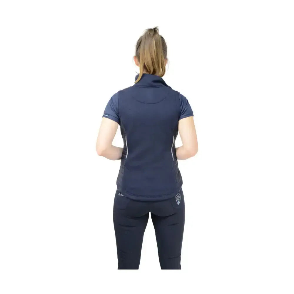 HY Equestrian Signature Gilet Marine Blue/Red X Small Gilets & Bodywarmers