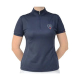 HY Equestrian Signature Sports Shirt Marine Blue/Red X Large Show Shirts