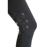 Hy Equestrian Silva Flash Riding Tights Black/Reflective Silver Large Riding Tights Barnstaple Equestrian Supplies