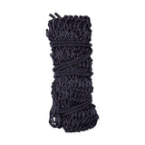 Black woven netting rope slow flow haynet tightly coiled with braided cord for equestrian slow flow slow hay consumption