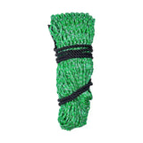 Green woven rope tightly coiled and secured with black braided cord on hy equestrian slow flow haynet for slow hay consumption