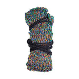 Colorful multicolored knitted rope bundle with black twisted cord for hy equestrian slow flow slow flow haynet controlling slow hay consumption