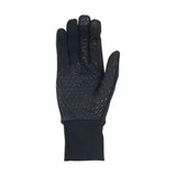 Black touchscreen-compatible hy equestrian snowstorm riding glove with subtle geometric pattern for yard jobs and riding