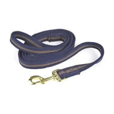 Hy Equestrian Soft Webbing Lead Rein without Chain Navy/Grey Lead Ropes