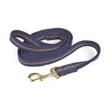 Hy Equestrian Soft Webbing Lead Rein without Chain Navy/Grey Lead Ropes Barnstaple Equestrian Supplies