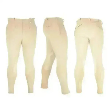 Beige equestrian softshell winter breeches mens with smooth, form-fitting design and subtle stitching details