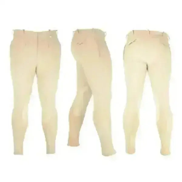 Beige equestrian softshell winter breeches mens with smooth, form-fitting design and subtle stitching details