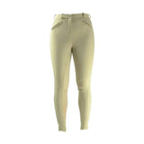 Beige hy equestrian softshell winter ladies breeches with zippered side pockets and fitted design for cold weather riding