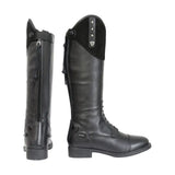 Hy Equestrian Soriso Children's Riding Boots Black/Silver Child 1 Long Riding Boots Barnstaple Equestrian Supplies