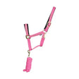 Hy Equestrian Sparkling Head Collar & Lead Rope Set Pink/Gold Cob Headcollar Sets