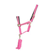 Hy Equestrian Sparkling Head Collar & Lead Rope Set Pink/Gold Cob Headcollar & Lead Rope Barnstaple Equestrian Supplies