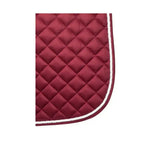 Maroon quilted hy equestrian splendid showjump saddle pad with white braided trim fashionable saddle pad