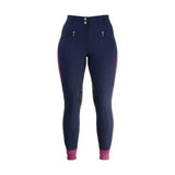 HY Equestrian Sports Active Ladies Breeches Black/Grey 26" Breeches