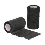 Black textured Hy Equestrian sportwrap flexible elastic wrap tape with woven mesh and health branding on the core