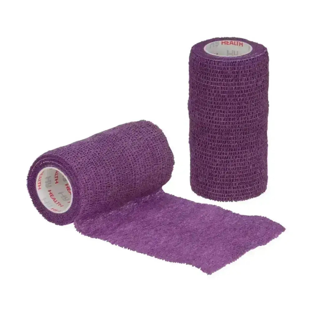 Purple textured elastic equestrian sportwrap flexible bandage branded health for hy equestrian sportwrap