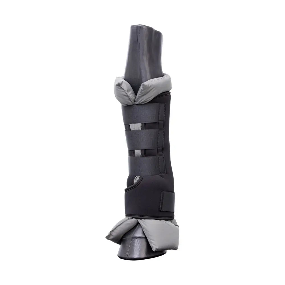 Hy Equestrian Stable Protection Boot Black With Grey Lining Large Stable Boots