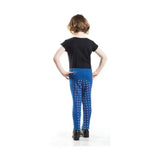 Blue equestrian star tots jodhpurs with white polka dots hard wearing leggings for young riders