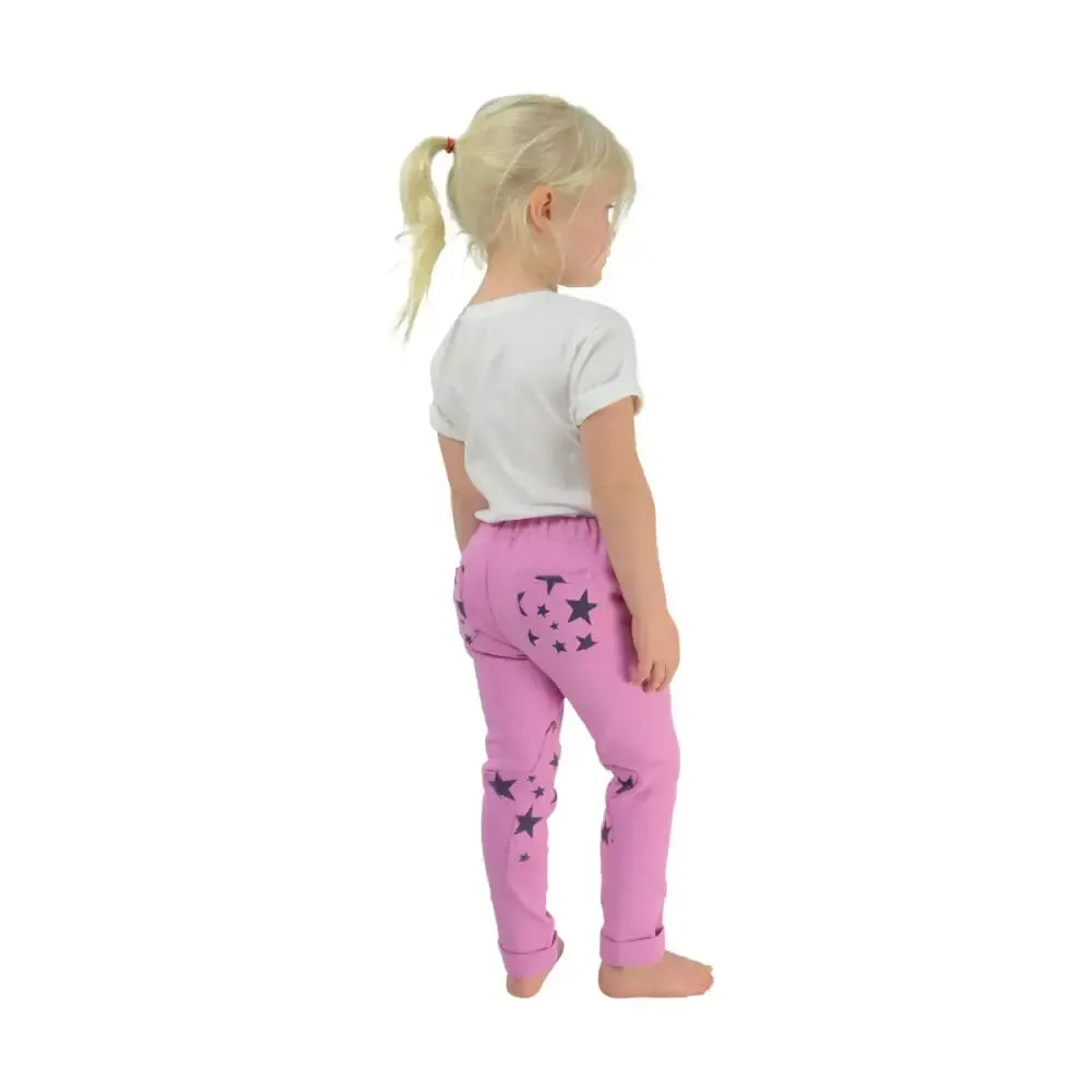 Hy Equestrian Star Tots Jodhpurs Pink/Grey & Silver Stars Small Jodhpurs
