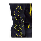 Black sweatshirt sleeve with yellow star embroidery on equestrian stella funky base layer for kids