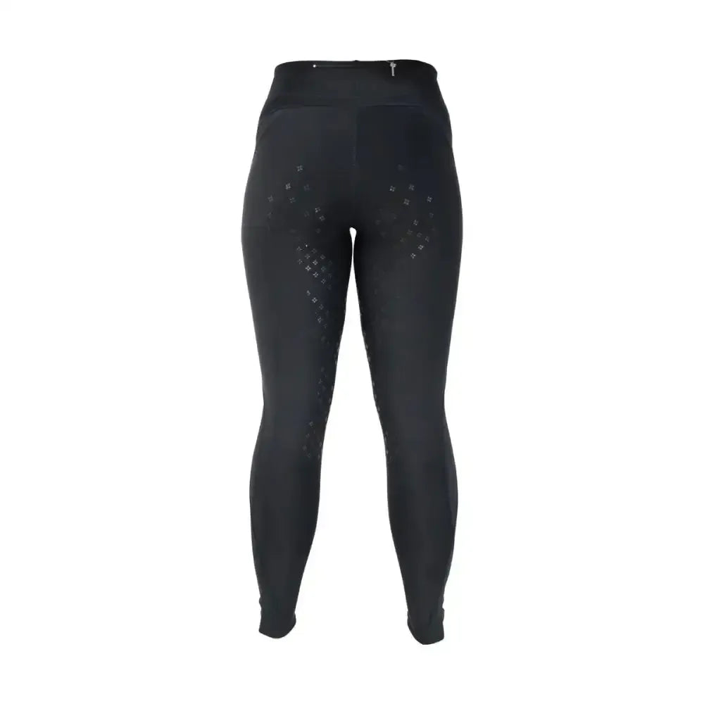 HY Equestrian Supernova Ladies Riding Skins Black/Midnight Blue Small Riding Tights