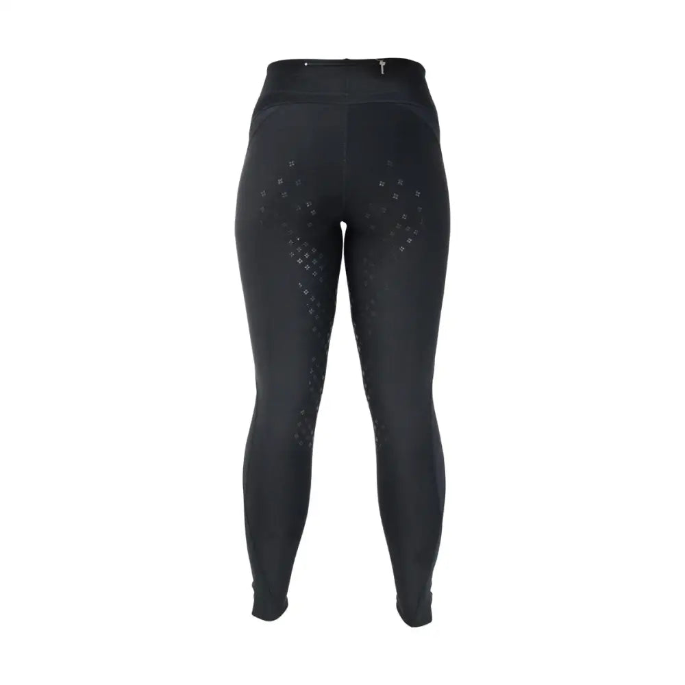 HY Equestrian Supernova Ladies Riding Skins Black/Midnight Blue Small Riding Tights Barnstaple Equestrian Supplies