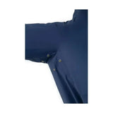 Dark blue nylon hy equestrian synergy blouson jacket with silver-toned snap buttons and fully taped seams