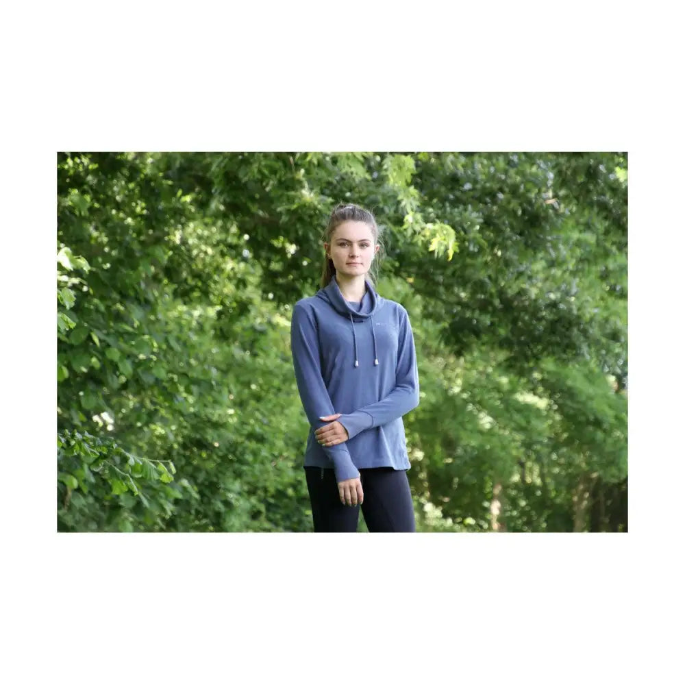 Hy Equestrian Synergy Cowl Neck Top Fig X Small Jumpers & Hoodies Barnstaple Equestrian Supplies