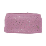 Pink close knit headband with silver rhinestones decorated equestrian synergy diamante synergy diamante headband