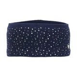 Navy blue close knit headband with scattered silver rhinestones from hy equestrian synergy diamante collection