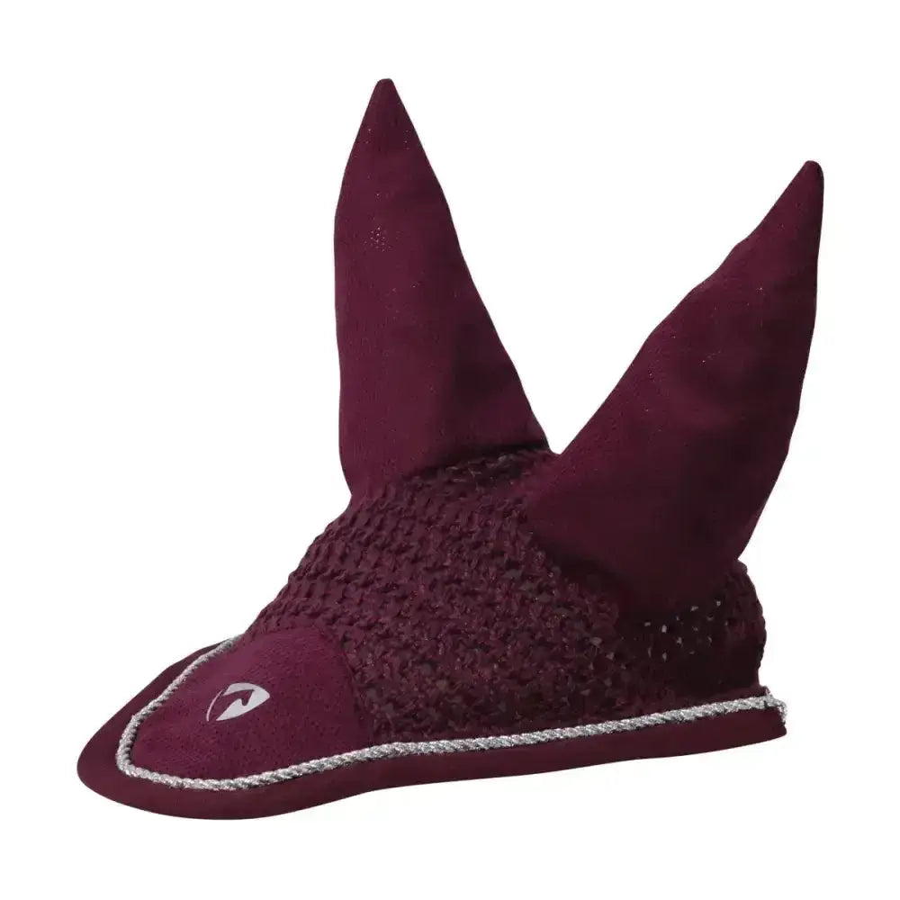 Hy Equestrian Synergy Fly Veil Fig/Silver Cob Horse Ear Bonnets