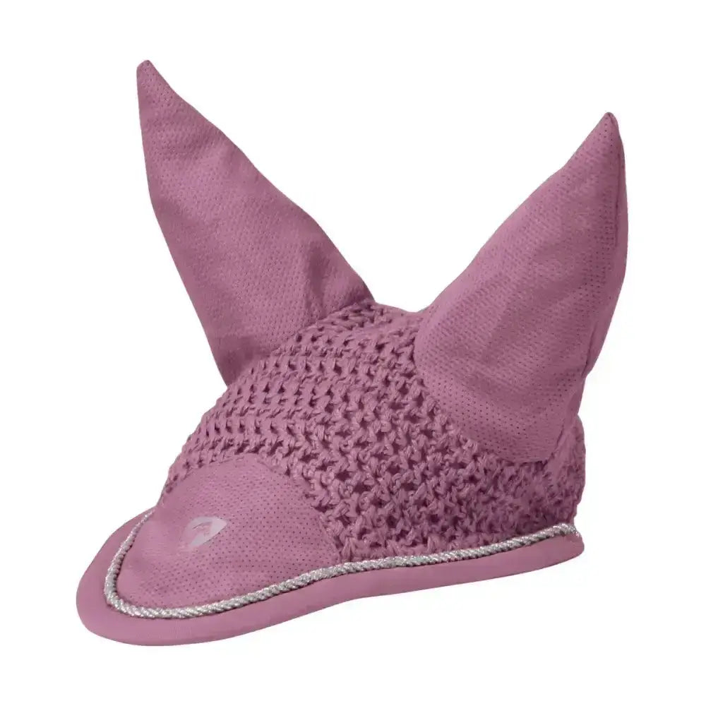 Hy Equestrian Synergy Fly Veil Grape/Silver Cob Horse Ear Bonnets