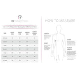 Hy equestrian synergy guard fitted long waterproof coat size chart with measurement guide for perfect sizing