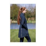 Hy Equestrian Synergy Long Rain Jacket Navy X Small Outdoor Coats & Jackets Barnstaple Equestrian Supplies